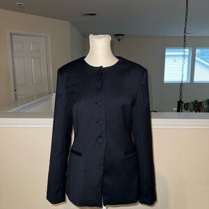 Abercrombie Women’s Collarless Blazer  - black